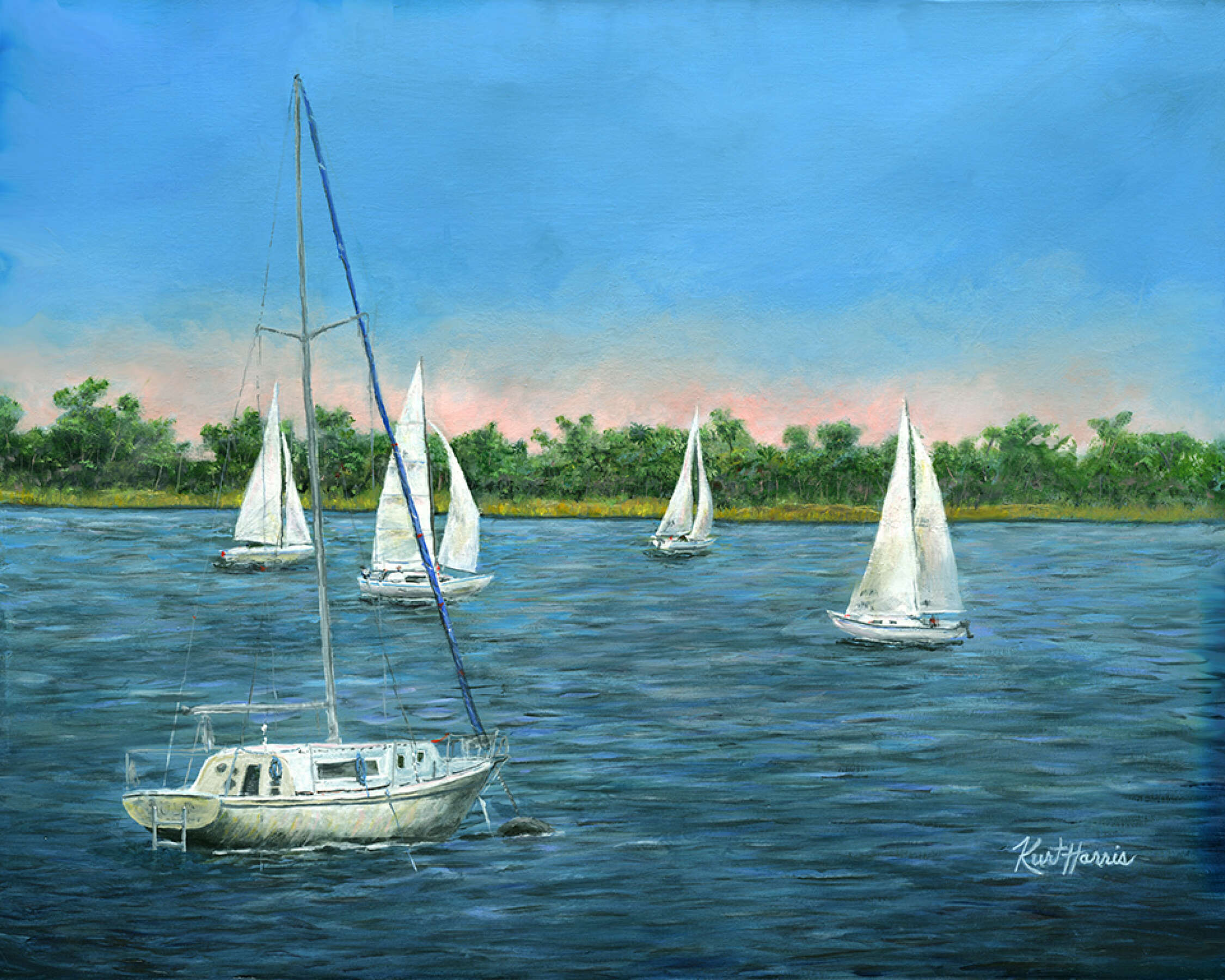 Sails on Lake Monroe