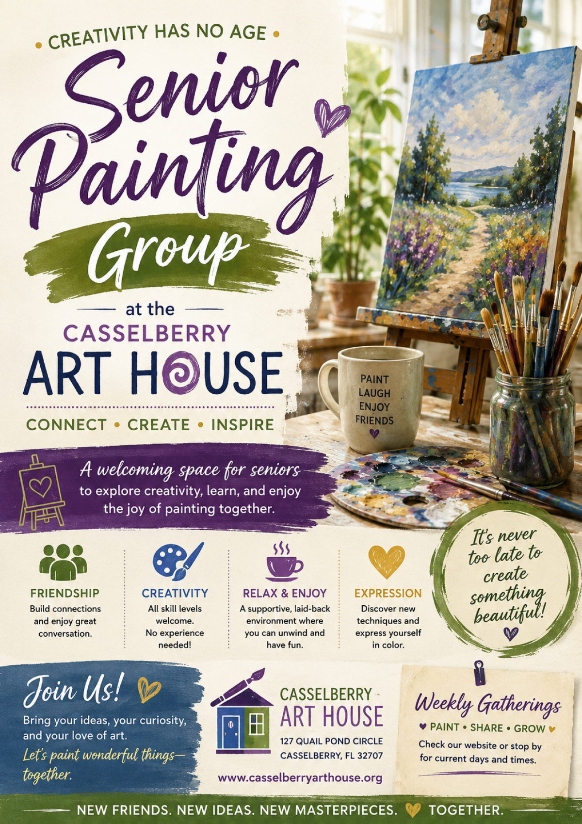 Senior Artists Painting Group