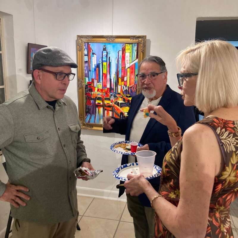 Conversations at the reception Conversations at the reception